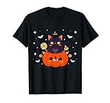 Bruja gato Halloween calabaza espíritu mujer Halloween Halloween Camiseta