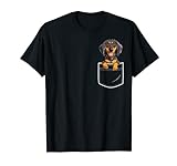Camiseta de perro salchicha en tu bolsillo frontal para perros y cachorros, regalos para mujeres Camiseta