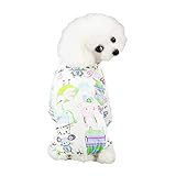 Ducomi Piji - Pijama para perro de algodón y perros, talla pequeña y mediana, pijama de gatos con 4 patas, conjunto de animales domésticos, gato, disfraz de disfraces, Halloween, carnaval, talla S