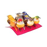Artemio - Pájaro Decorativo sobre Pinza (6 Unidades), Multicolor