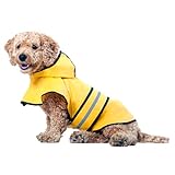 Spot Ethical Products Inicio Artículos para Mascotas Moda para Mascotas Perros Grandes, medianos y pequeños. Gear - et Rainy Days Slicker Yellow Dog Raincoat para Perros Grandes, Amarillo, M UK