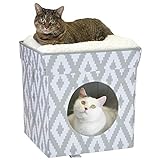 Kitty City Cama Grande para Gatos, Cubo apilable para Gatos, casa Interior para Gatos/condominio para Gatos, rascador para Gatos