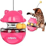 Edipets, Juguete Gato Interactivo, Bola Dispensador, Alimentador de Comida, para Mascotas Pequeñas y Medianas (Rosa)