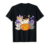 Gatos Divertidos En Una Calabaza Halloween Niñas Niños Camiseta