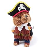 Topsung Cool Caribbean - Disfraz de Pirata para Mascotas de Halloween, para Perros pequeños a medianos