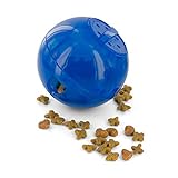 PetSafe Slimcat – Juguete Dispensador de Comida para Gatos, Bola Dispensadora, Juego Interactivo para Gatos, Relleno de Golosinas - Azul