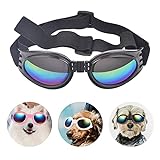 Gafas de Sol para Perro, Gafas De Sol para Perro, Resistentes Al Viento, ProteccióN UV, Gafas De Sol para Gatos Y Perros PequeñOs (Negro
