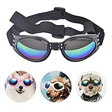 Gafas de Sol para Perro, Gafas De Sol para Perro, Resistentes Al Viento, ProteccióN UV, Gafas De Sol para Gatos Y Perros PequeñOs (Negro