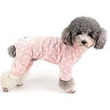 Zunea Pijama para Perros Perros Gatos Cachorro Ropa de algodón con diseño de Margaritas y Flores, Suave Yorkshire Rompers para Todas Las Estaciones Rosa M