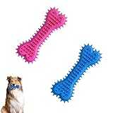 Juguete para perros indestructible, juguete para masticar para perro, juguete duradero para cachorros de goma suave TPR, limpieza dental contra placa, rosa, azul, respetuoso con el medio ambiente,