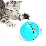 WWVVPET Juguete para Gatos 2023, Bola de Juguetes con luz LED, rotación automática de 360 Grados y Carga USB, Juguete Interactivo para Gatos, para Mascotas Perro Gatitos (Azul Azul)