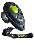 ASCO Clicker prémium, clicker de Dedo para Entrenamiento, clicker Profesional para Perros, Gatos y Caballos, adiestramiento de Perros con clicker, Negro AC01F