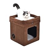 Amazon Basics Casa para gato plegable, Marrón, 38 x 38 x 43 cm