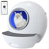 ELS PET Caja de Arena para Gatos Inteligente con Autolimpieza, Control de App/Seguridad/Inodor, Caja de Arena para Gatos Inteligente Grande de 60 L, Adecuada para Múltiples Gatos