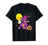 Bruja gato Halloween calabaza espíritu mujer Halloween Halloween Camiseta