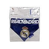 Real Madrid CF - Bandana para Mascotas, Perro y Gato, Talla Única, Ajustable y Anudable, Color Azul, Producto Oficial (CyP Brands)