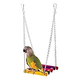 Vktech® Pet Bird Parrot Parakeet Budgie Cockatiel Jaula Hamaca Swing Toy colgante peluche