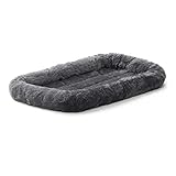 MidWest Homes for Pets modelo 40222-GY Cama para perros con cabezal, longitud de 55,88 cm, cama para perros y gatos con cómodo cabezal, adecuado para perros de razas pequeñas, color gris