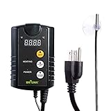 BN-Link Digital Heat Mat Thermostat Controller for Seed Germination, Reptiles and Brewing Breeding Incubation Greenhouse, 40-108°F, 8.3A 1000W ETL Listed