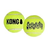KONG Squeakair Ball - Pelota de Tenis Sonora para Perros de Raza Mediana