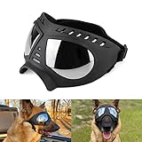 Namsan Gafas de Perro Gafas De Sol para Perros De Mascotas Protección UV Gafas Impermeables Ajustables a Prueba de Viento para Perros Medianos/Grandes-Negro