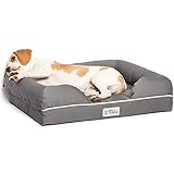 Cama de espuma viscoelástica para perros y gatos pequeños, Gris( Slate Grey- Small Bed), 25x20x5.5'