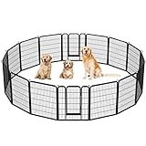 CBROSEY Yaheetech - Barrera Plegable de Metal Resistente para Mascotas, Perros, Cachorros, Gatos, etc. Parque de Juegos para Exteriores e Interiores, 8/16/32 Paneles