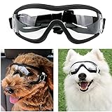 Jiakalamo Gafas de sol para perros, resistentes al viento, antivaho, ajustables, protección ocular, gafas de sol para perros medianos y grandes