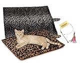 Calidad térmica gato alfombrilla, Cozy Calentamiento Self Calefacción Kitty cama, cama, reversible lavable Mat, no electricidad color: Beige