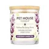 Pet House Candle - Vela que elimina el olor de las mascotas (12 fragancias), cera de soja natural, larga duración de 70 horas, exenta de parafina, 100% no tóxica, regalo para los amantes de los animales