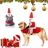 Disfraz De Navidad para Mascotas, Ropa para Mascotas Santa, Perro Ropa Navidad, Disfraces de Navidad para Perros y Gatos, para Navidad,Fiesta,Cumpleaños (XL)