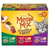 Meow Mix Tender Favorites Poultry and Beef Variety Pack Wet Cat Food, 2.75 Ounces, 24-Count by Meow Mix