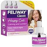 Feliway Classic Comfort Cats Ayuda a Resolver Problemas de Comportamiento y estrés y ansiedad en el hogar, 48 ml (Paquete de 3)
