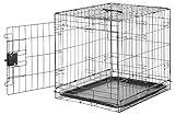 Amazon Basics - Jaula para perro de alambre metálico, Duradero,Plegable con bandeja, puerta única, 61 x 46 x 51 cm (L x An x Al), negro