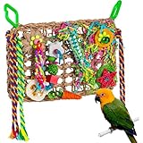 Juguetes Agapornis,Juguete masticable para pájaros, Bienestar físico y psicológico de Tus Loros, Mantiene los Picos recortados, previene Que Las Plumas se mantengan limpias (Rojo)