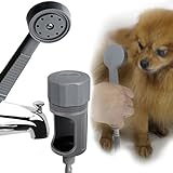 YOO.MEE Accesorio de ducha para mascotas, conexión rápida en la bañera con desviador frontal, ideal para bañarse a niños, lavar mascotas y tina de limpieza.