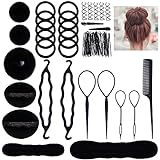 Lictin Accesorios de Peinado Kit Set para Mujeres-70 PCS Set de Diseño de Cabello (Negro)