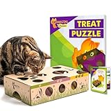 Cat Amazing Classic - Alimentador de rompecabezas para gatos - Juguete de enriquecimiento interactivo - Caja de rompecabezas de golosinas - Laberinto de comida para gatos de interior