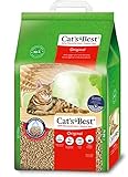 Cat's Best Original | Arena para Gatos Aglomerante 20L (8,6 kg). Tierra para Gatos de Hasta 7 Semanas de Uso. Arena Biodegradable de Fibra Vegetal Ecológica.