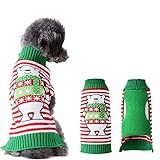 ABRRLO Jersey para perros para fiestas de Navidad, invierno, de punto, regalo para perros pequeños y medianos (oso 01,S)