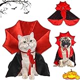 Capa para Halloween, Disfraz Vampiro ​Ropa para Mascotas,Perros, Gatos