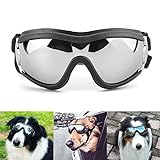 NAMSAN Gafas para Perros Gafas de Sol para Perros con Correa Ajustable Fácil de Usar Protección Ocular para Perros Medianos y Grandes