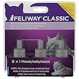 FELIWAY Classic - Antiestrés para gatos - Marcaje con orina, Miedos, Cambios en el entorno, Arañazos Verticales - Pack ahorro 3 recambios 48ml