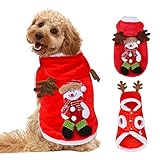 Ropa Perros Navidad, Traje Navidad Perro Pequeño, Perro Navidad Disfraz, Disfraz Navidad Mascotas, Disfraz Perro Gato de Navidad (M)