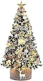 Árbol de Navidad Árbol de Navidad Decoración de árbol Artificial Árbol de Navidad Artificial con Luces LED y Soporte de Metal Patas de Metal sólido Natural clásico Decoración de jardín
