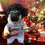 Idefair Guitarra Divertida Disfraces de Mascotas para Perros Perrito Gatos Fiesta de Navidad Disfraz de Halloween