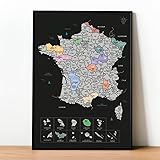 Mapa de Francia - Póster para rascar