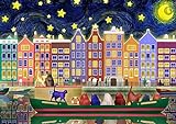 Rompecabezas Captainalbatross 1000 piezas para adultos Amsterdam para amantes de los gatos Rompecabezas Amsterdam Puzzle Van Gogh Moon Puzzle colorido gato animal Puzzle